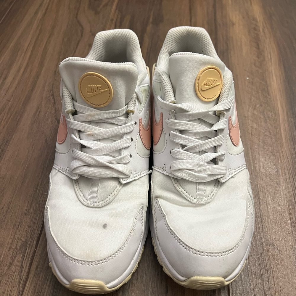 Nike Women's White and Peach Sneakers